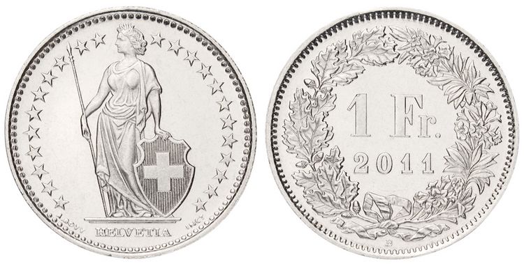 Ein-Franken-Münze Schweiz