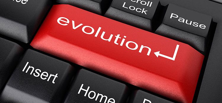 "Evolution" als Begriff auf einer PC-Tastatur