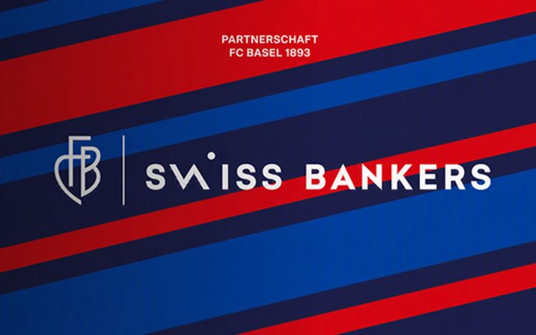 Logo und Farben von FCB und Swiss Bankers