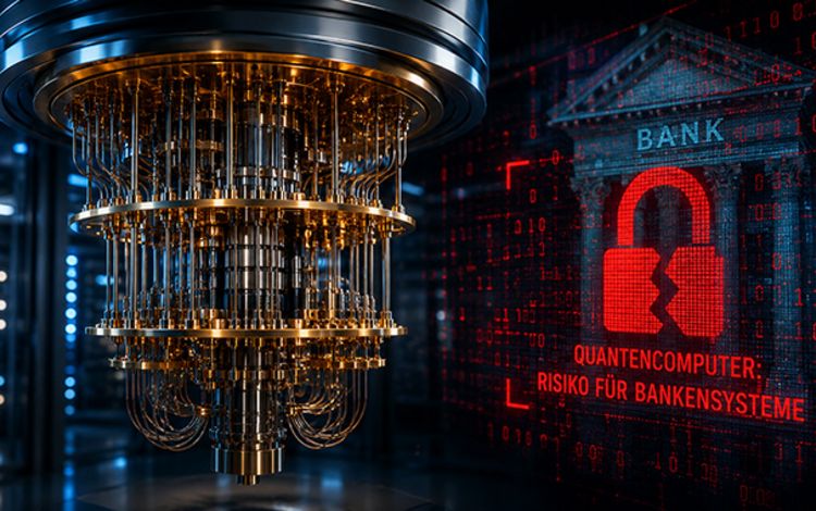 Quantencomputer mit Hinweis auf Risiken für Bankensysteme