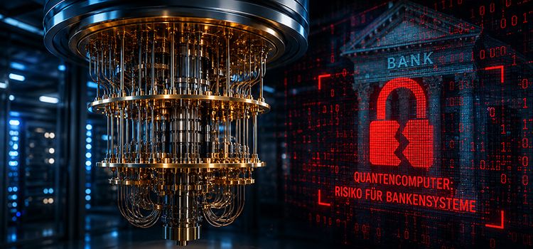 Quantencomputer mit Hinweis auf Risiken für Bankensysteme