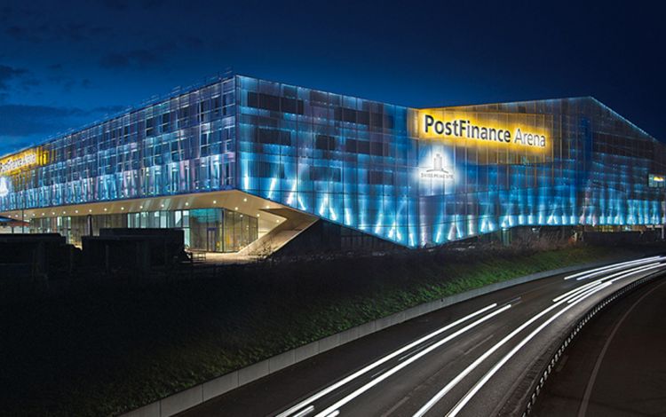 Ansicht der PostFinance Arena in Bern