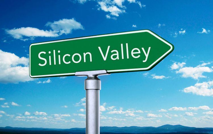Wegweiser mit Aufschrift Silicon Valley