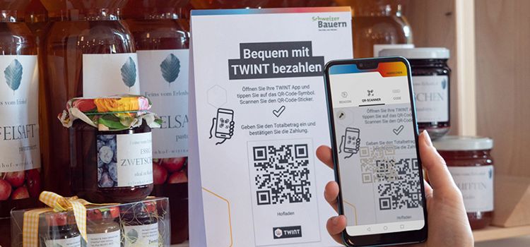 Bezahlen im Hofladen mit der Twint-App