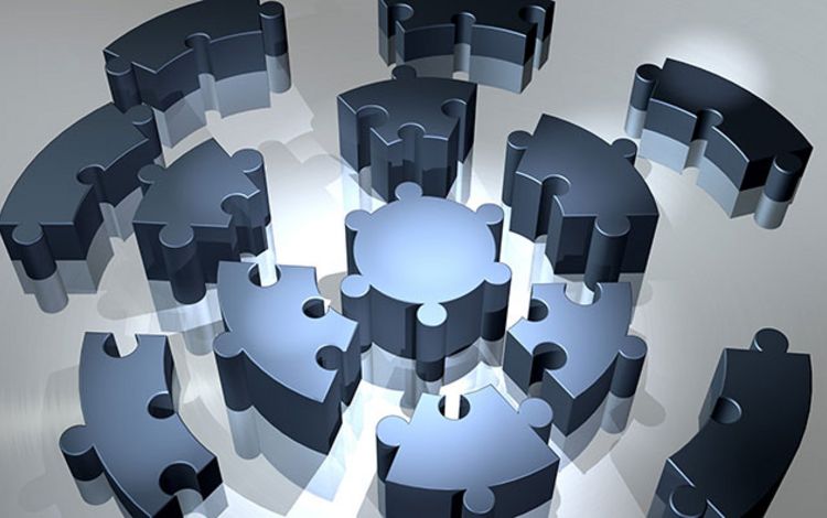 Puzzle mit verschiedenen Elementen