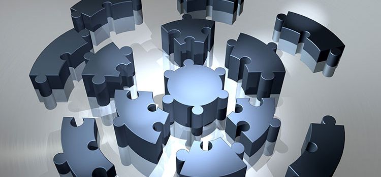 Puzzle mit verschiedenen Elementen