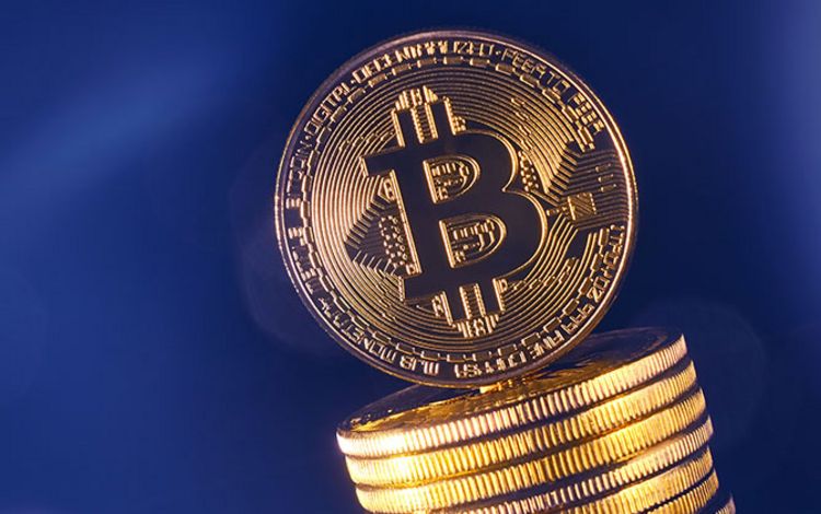 Bitcoin als physische Münzen dargestellt
