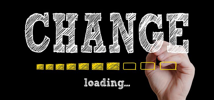 Tafel mit der Aufschrift "Change loading"