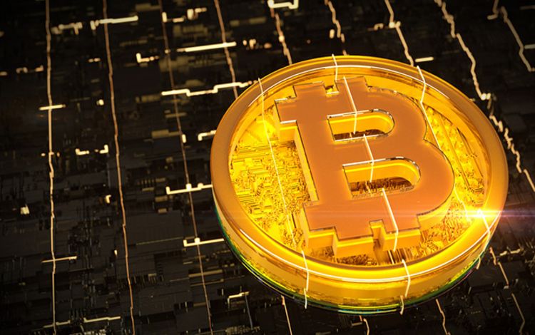 Abbildung von Bitcoin als Münze