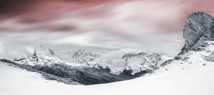 Abendrot in den Alpen