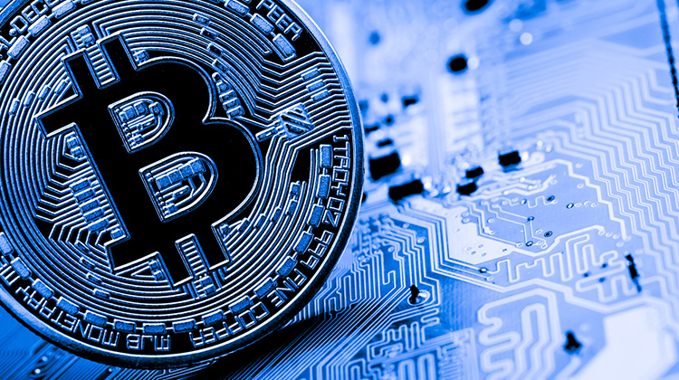 Bitcoin als Münze dargestellt