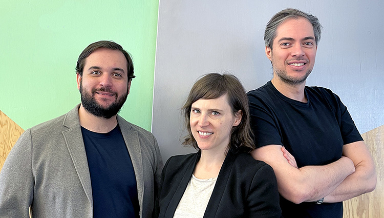 Das Gründertrio von Futurae: Claudio Marforio (COO), Sandra Tobler (CEO), Nikos Karapanos (CTO)