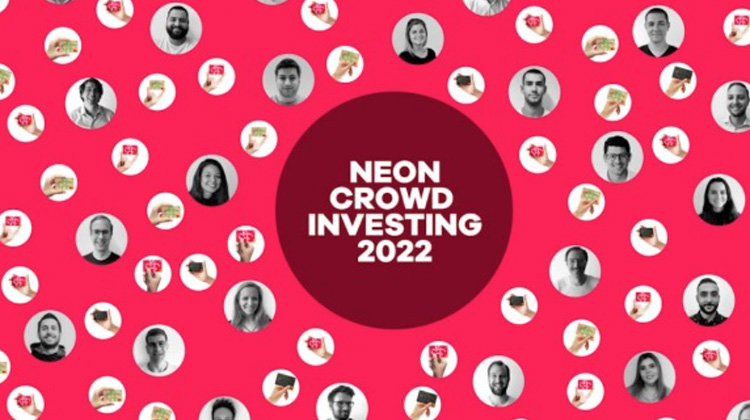 Das Signet der Crowdinvesting-Kampagne 2022 der Neo-Bank Neon
