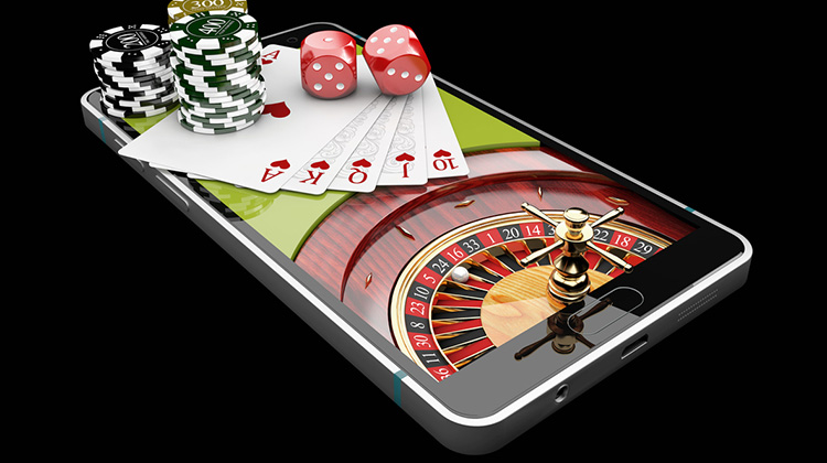 Symbolbild mit Smartphone als Symbol für ein Online-Casino