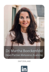 Dr. Martha Boeckenfeld, Dean and Partner Metaverse Academy