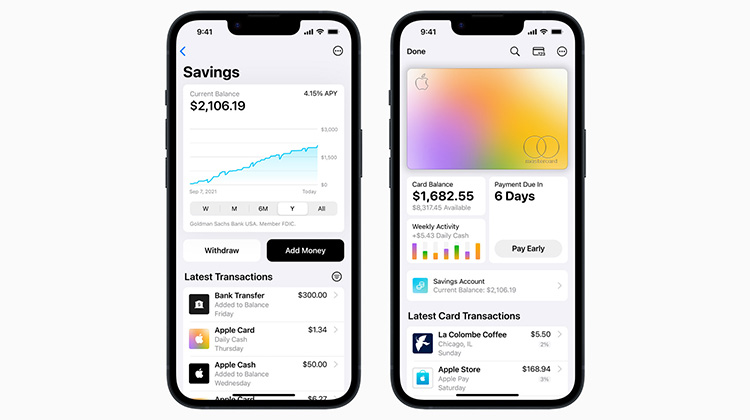 iPhone-Monitor mit dem Wallet von Saving, das 4.15 Prozent Sparzinsen gewährt