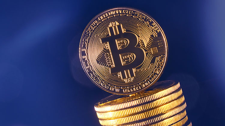 Bitcoin als physische Münzen dargestellt
