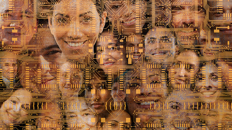 Symbolisches Bild mit Gesichtern der Community, die sich an Crowdinvesting-Kampagnen von Startups beteiligt