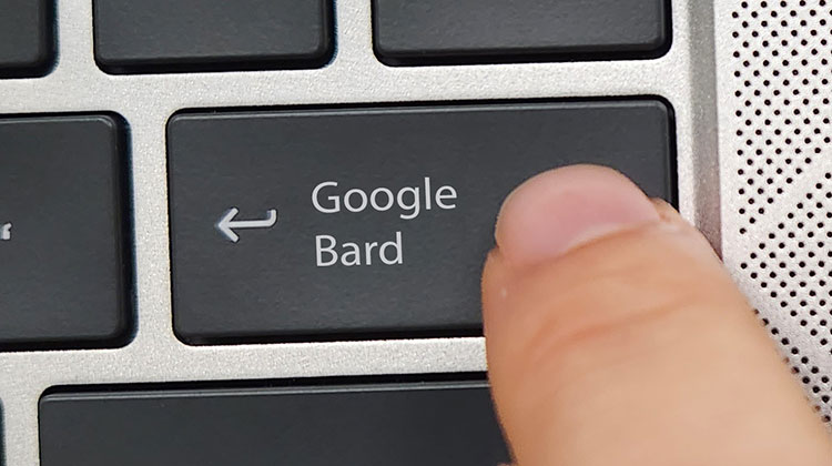 Taste auf dem Keyboard: Google Bard