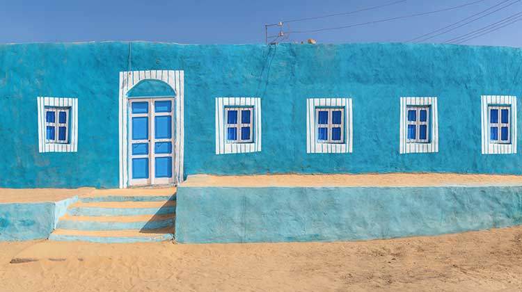 Malerische Hausfront in Aegypten