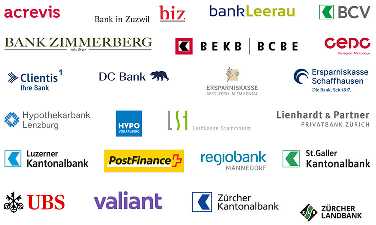 Die Logos der Banken, welche Open Finance etwas weiter öffnen wollen