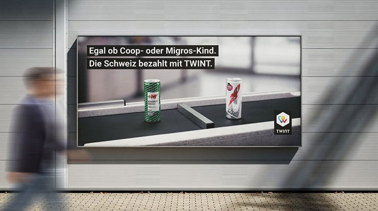 Werbeplakat von Twint