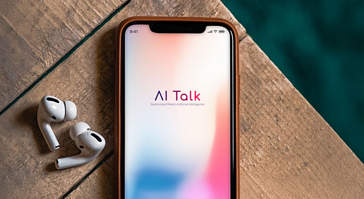 Smartphone mit der Oberfläche von AI Talk