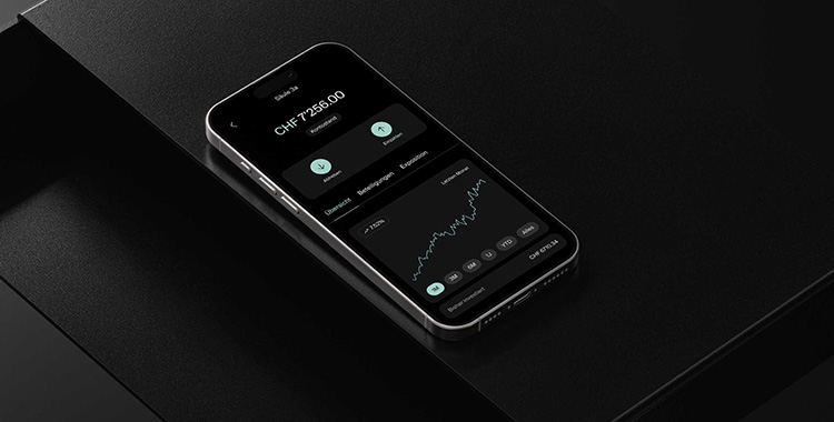 Smartphone mit der Säule 3a der Neo-Bank Alpian