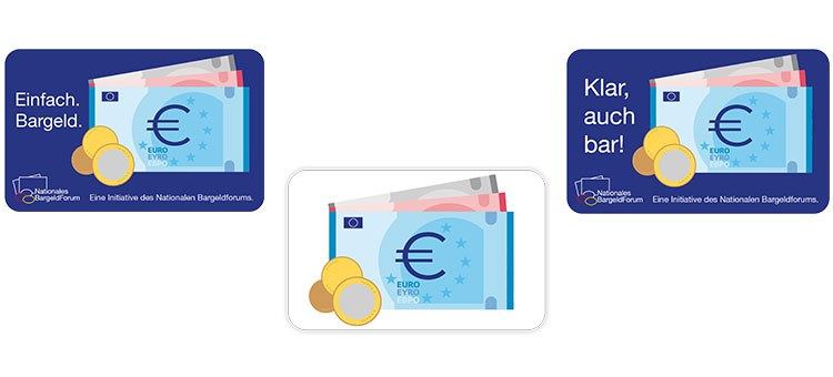 Bargeld-Kleber der Deutschen Bundesband