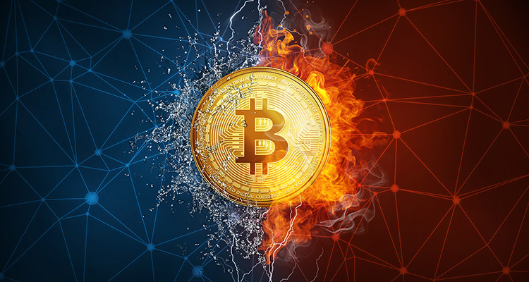 Bitcoin-Münze als Symbol für Bitcoin