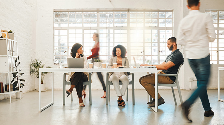 Team in einem FinTech-Office