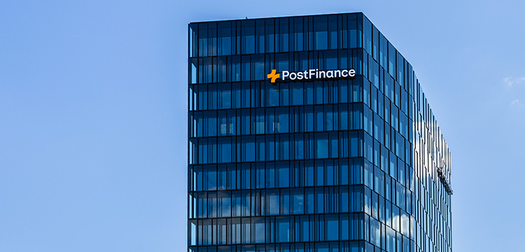 Teilansicht Hauptsitz der Postfinance in Bern