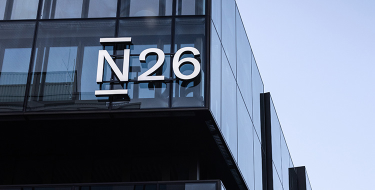 Ansicht des Hauptquartiers der Neo-Bank N26 in Berlin