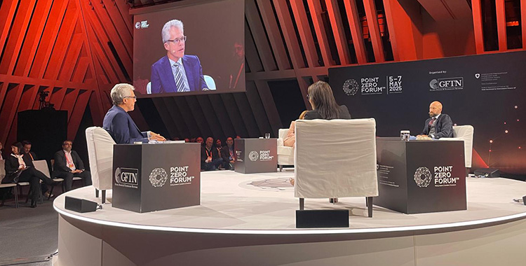 Das "AI & Blockchain – Navigating the Crossroads with Regulation"-Panel, unter anderen mit Frederik Gregaard, CEO Cardano Foundation, am Point Zero Forum