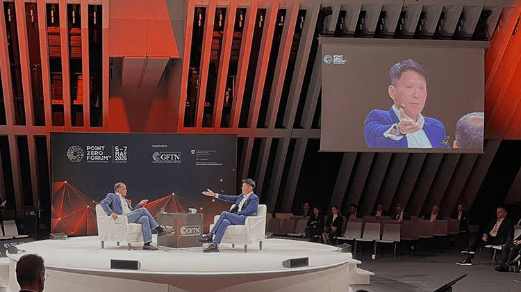 Richard Teng, CEO Binance, im Gespräch mit Sopnendu Mohanty, Group CEO GFTN, am Point Zero Forum