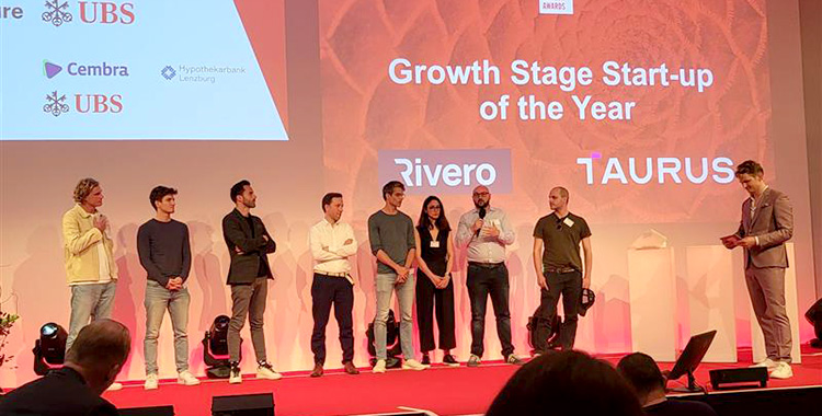 Startup Taurus auf der Bühne der Swiss FinTech Awards