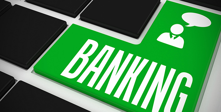 PC-Tastatur mit grüner Taste "Banking"