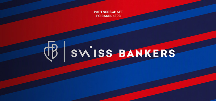 Logo und Farben von FCB und Swiss Bankers