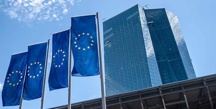 Hauptgebäude der Europäischen Zentralbank in Frankfurt