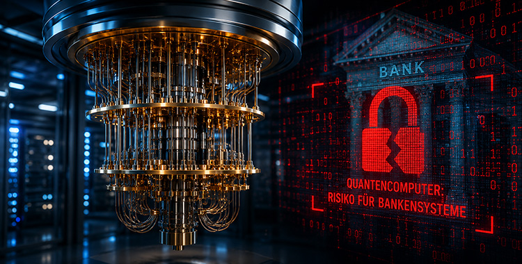 Quantencomputer mit Hinweis auf Risiken für Bankensysteme