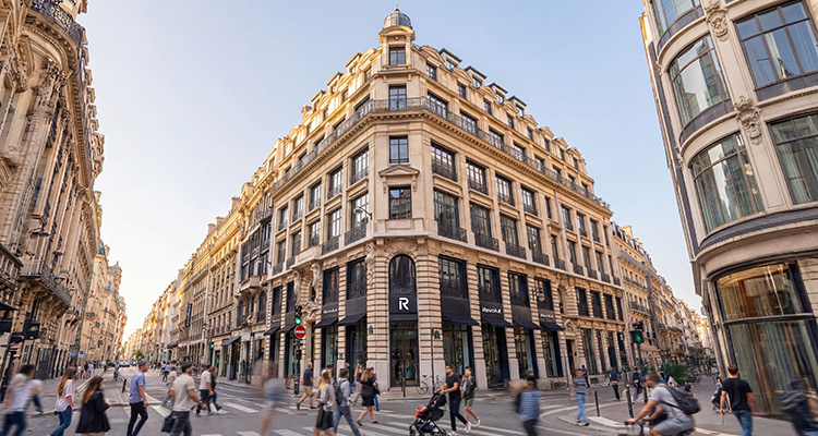 Ansicht des neuen Westeuropa-Hauptsitzes der Challenger-Bank Revolut