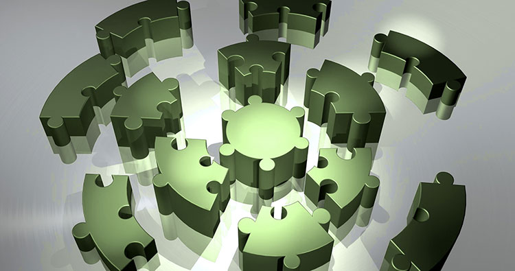 Puzzleteile als Symbol für Embedded Finance