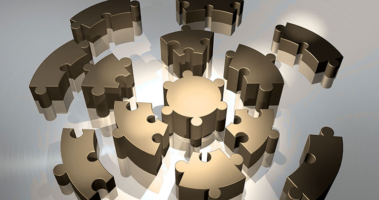 Puzzleteile als Symbol für Embedded Finance