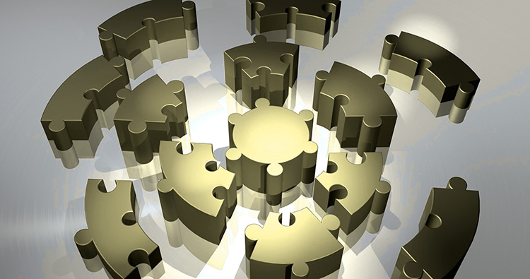 Puzzleteile als Symbol für Embedded Finance