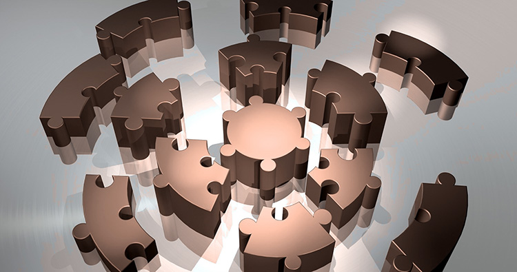 Puzzlesteine als Symbol für Embedded Finance