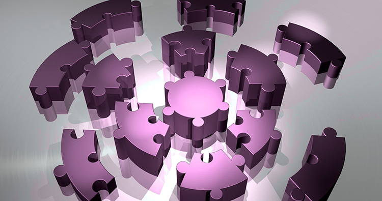 Puzzleteile als Symbol für Embedded Finance