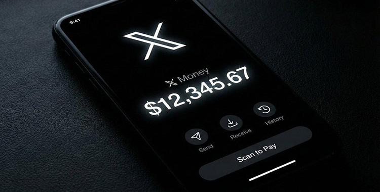 Smartphone-Oberfläche mit X Money
