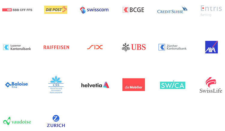 Die Logos der Mitglieder des Swiss Sign Konsortiums