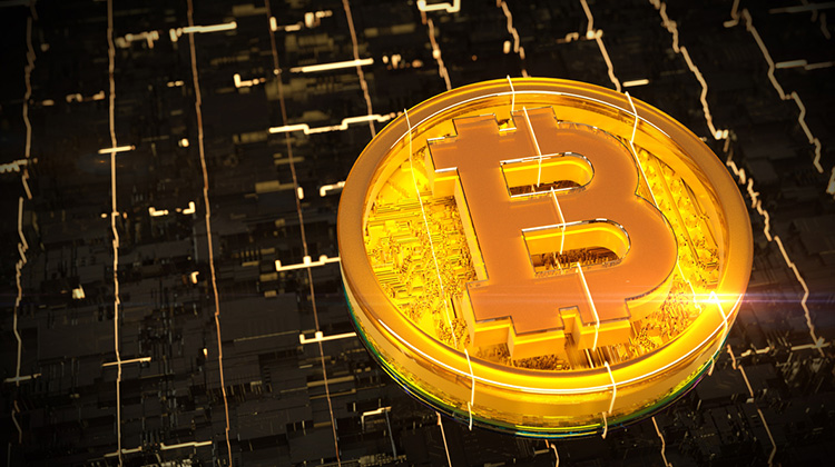 Abbildung von Bitcoin als Münze