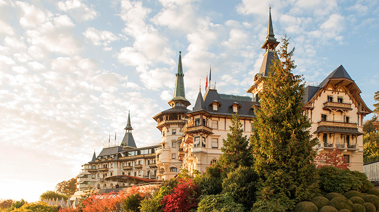 Ansicht des Luxushotels Dolder Grand in Zürich